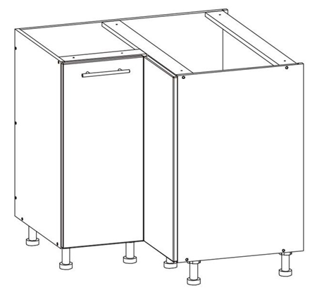 Attēls  Stūra skapītis TIFFANY T26/D90NW