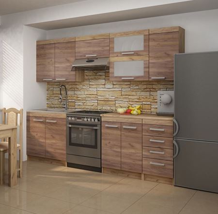 Attēls  Virtuves iekārta MILO 1-6 (Craft tobaco)