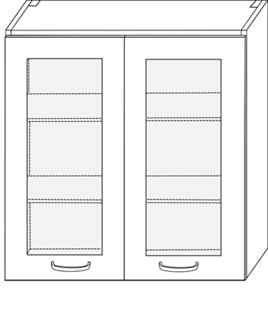 Attēls  Vitrīna MILO W80PNct