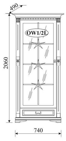 Attēls  Vitrīna ORFEUSZ OW1/2L