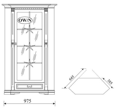 Picture of Витрина угловая ORFEUSZ OW/N