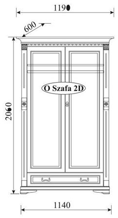 Attēls  Skapis ORFEUSZ O Szafa 2D