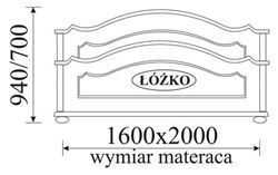 Attēls  Gulta OL-TAR (160 cm)