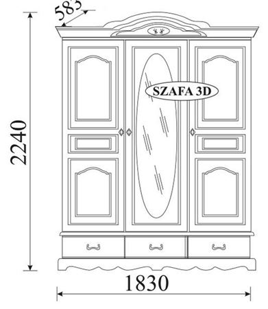 Attēls  Skapis OL-TAR 3D