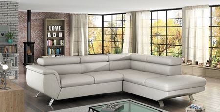 Attēls  Ādas stūra dīvāns PHOENIX L