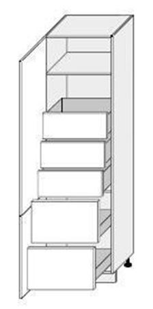 Attēls  Skapis iebūvējamai tehnikai EMPORIUM D14/DL/60/207-5T