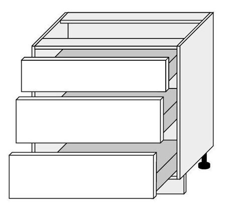 Attēls  Virtuves skapītis PLATINIUM D3M/80