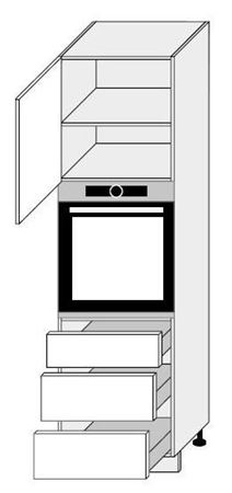 Picture of Шкаф для встраеваемой бытовой техники PLATINIUM D14/RU/3M