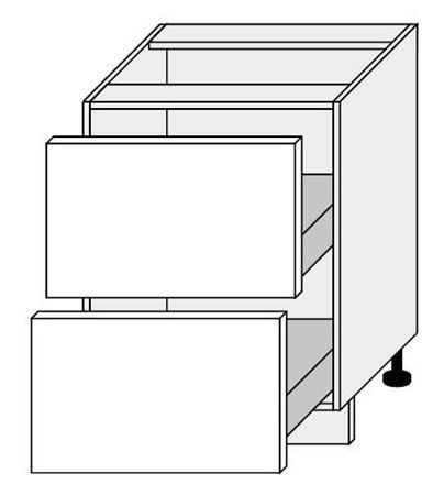Attēls  Virtuves skapītis QUANTUM D2M/60 (METAL BOX)