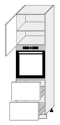 Изображение Шкаф для встраеваемой бытовой техники QUANTUM D14/RU/2M 356 (METAL BOX)