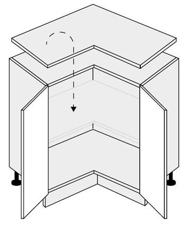 Attēls  Virtuves skapītis MALMO D12/90