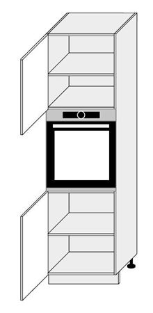 Attēls  Skapis iebūvējamai tehnikai SILVER D14/RU/2D