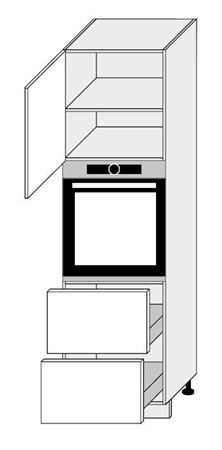 Attēls  Skapis iebūvējamai tehnikai SILVER D14/RU/2M 356