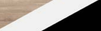 Дуб светлый/Белый/Черный