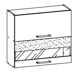 Attēls  Skapītis MODENA MD9/G80W TAFLA (Rijeka gaiša)