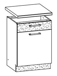 Attēls  Skapītis MODENA MD16/D60S1 TAFLA (Rijeka gaiša)