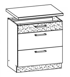 Attēls  Skapītis MODENA MD28/D80S3 TAFLA (Rijeka gaiša)