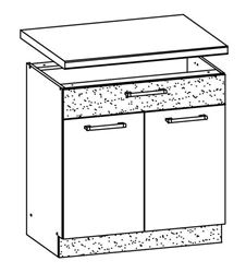 Attēls  Skapītis MODENA MD20/D80S1 TAFLA (Rijeka gaiša)