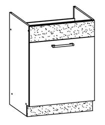 Attēls  Virtuves skapītis izlietnei MODENA MD18/D60Z TAFLA (Rijeka tumša)
