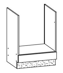 Attēls  Virtuves skapītis cepeškrāsnij MODENA MD17/D60P (Balta/Grafīta)