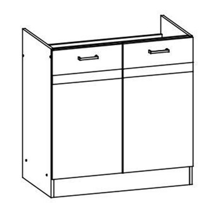 Picture of Кухoнный шкафчик под мойку ELIZA EZ17/D80Z (2 цвета)