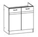 Picture of Кухoнный шкафчик под мойку ELIZA EZ17/D80Z (2 цвета)
