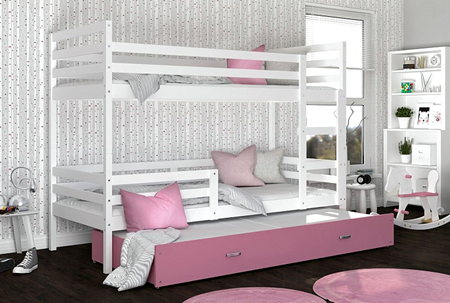 Picture of Двухъярусная кровать JACEK 3 190 см (5 расцветок) Белый