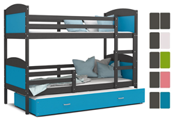 Attēls  Divstāvu gulta MATEUSZ 3 190 cm (5 krāsas) Pelēka