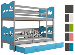 Attēls  Divstāvu gulta MAX 3 190 cm (5 krāsas) Pelēka
