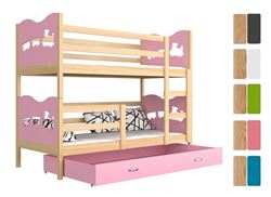 Attēls  Divstāvu gulta MAX (200 cm) (5 krāsas) (Priede)