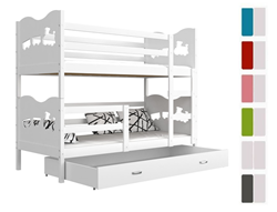 Attēls  Divstāvu gulta MAX (160 cm) (5 krāsas) (Balta)
