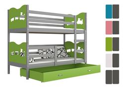 Attēls  Divstāvu gulta MAX (190 cm) (5 krāsas) (Pelēka)
