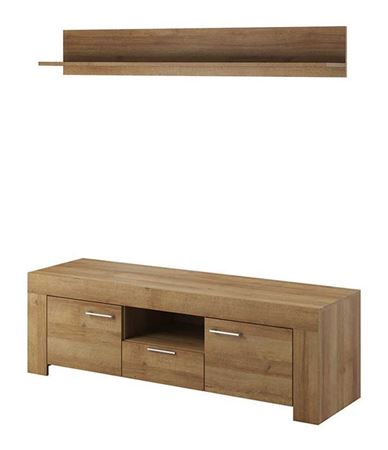 Attēls  TV galdiņš SKY SRTV155 + Sienas plaukts SKY P155 (2 krāsas)