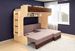 Attēls  Divstāvīga gulta ar stūra dīvānu ELIZA GOLD (80 cm)