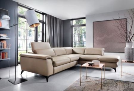 Attēls  Ādas stūra dīvāns CALIA