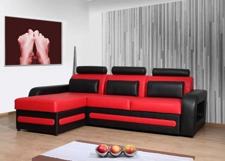 Attēls  Ādas stūra dīvāns SKIPPER A