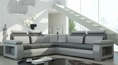 Attēls  Ādas stūra dīvāns VERSO B