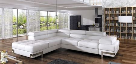 Attēls  Ādas stūra dīvāns EMPORIO L