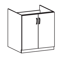 Изображение Кухонный шкафчик для встраеваемой бытовой техники D80Z