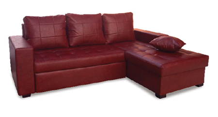 Attēls  Ādas stūra dīvāns KAJTEK