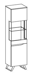 Attēls  Vitrīna MALAGA MA-W1/2 L,P