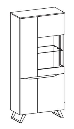 Attēls  Vitrīna MALAGA MA-W2 L,P